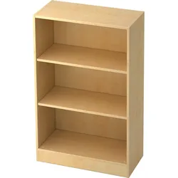 bümö office Regal Ahorn, Standregal Holz - Aktenregal für Ordner & Bücher, Bücherregal 80 cm breit, 3 OH Regal Wand, Büroregal, Holzregal,