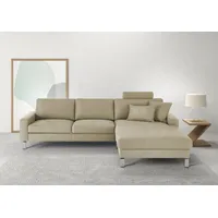 Candy 3C Candy Ecksofa »Lecce, wahlweise PUR-Schaumstoff oder Tonnentaschenfederkern«, Bett im 2,5-Sitzer, teilmotorische Schlaffunktion im Longchair, L-Form