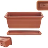 Kadax Blumenkasten 40 x 11,5 x 14,5 cm Terrakotta