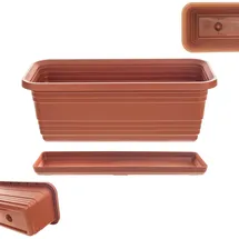 Kadax Blumenkasten 40 x 11,5 x 14,5 cm Terrakotta
