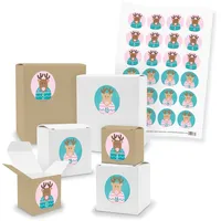 itenga Adventskalender 24x Geschenk Würfel Quader gemischt Zahl Renierbande Rosa