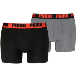 Puma Everyday Basic Boxershorts schwarz/grau M 2er Pack