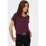 Only T-Shirt "ONLMOSTER – Kurzarmshirt mit Aufschlag und klassischem Look", Damen, Gr.