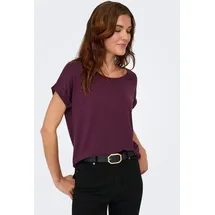 Only T-Shirt "ONLMOSTER – Kurzarmshirt mit Aufschlag und klassischem Look", Damen, Gr.