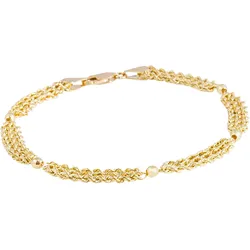 Armband VIVANCE "Goldarmband", gelb (gelbgold 375), Armbänder, Damen, Gelbgold 375, mit facettierten Kügelchen