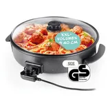 GOURMETmaxx Pizza-Pfanne elektrisch 1500W schwarz