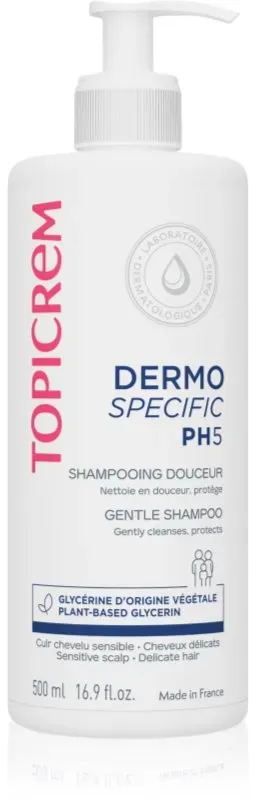 Topicrem PH5 Gentle Shampoo sanftes Shampoo für jeden Tag für empfindliche Kopfhaut 500 ml