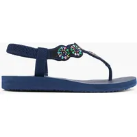 Skechers Mediation Cousin Zehentrenner-Sandale, Farbe Blau, Größe 37 - Zehentrenner-Sandale - Damen - Blau