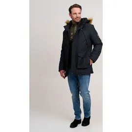 FQ1924 FQAegir Herren Winterparka Parka Winterjacke mit Stehkragen - Schwarz - L