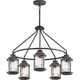 Elstead Lighting Ashland Bay 5-flg. Ø 66,3 cm grau Aluminium, Glas, Metall