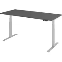 Bümö Schreibtisch 180 x 80 cm Graphit / Silber
