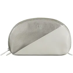 DuDu Segovia Kosmetiktasche Leder 16 cm silber Grau Damen 