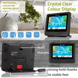 Bresser WLAN Farbwettercenter mit 5-in-1 Profi-Sensor