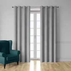 DecoByZorlu  Vorhänge, Gardinen, Jalousien Leeds  in Grau, 140x250 cm