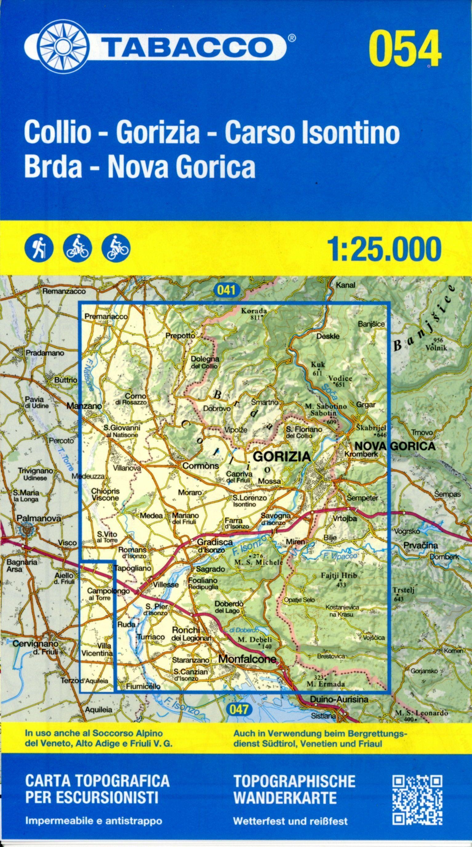54 Collio- Brda Gorizia - Carso Isntino  Karte (im Sinne von Landkarte)