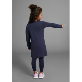 Kidsworld Langarmshirt "PFERD", Mädchen, Gr. 92/98, blau (navy), Jersey, Obermaterial: 100% Baumwolle, bedruckt, ausgestellt Po-bedeckend, Rundhals, abgesteppte Kante, Shirts Langarmshirt, Langarm, ausgestellter Schnitt, bedruckt, Rundhalsausschnitt