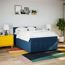 vidaXL Boxspringbett 140 x 200 cm Blau