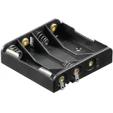 goobay Batteriehalter , 4x Micro "AAA" mit Lötanschluss
