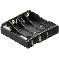 goobay Batteriehalter , 4x Micro "AAA" mit Lötanschluss
