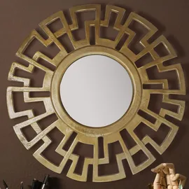 FineBuy Wandspiegel Rund 60 cm Gold