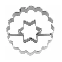 Städter Linzer-Ausstecher Stern in Ring Ø 4 cm/H 1,5 cm gewellt