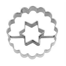 Städter Linzer-Ausstecher Stern in Ring Ø 4 cm/H 1,5 cm gewellt