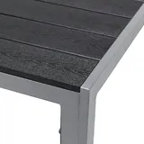 INDA-EXCLUSIV Gartentisch 180 x 90 x 74 cm Silber/Schwarz