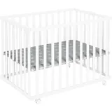 roba Roba, Laufgitter, mit Rädern, Little Stars White