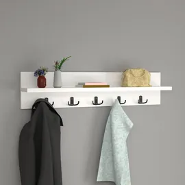[en.casa] Wandgarderobe Hammarö 80 x 11 x 18 cm Weiß