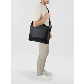 Harbour 2nd City Lights Aktentasche Leder 40.5 cm Laptopfach blau