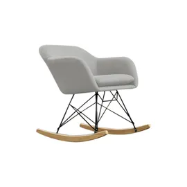 KAWOLA Schaukelsessel Stella Polyester 60 x 90 x 70 cm Grau mit Rollen