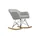 KAWOLA Schaukelsessel Stella Polyester 60 x 90 x 70 cm Grau mit Rollen