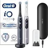 Oral-B iO Series 9 Black Onyx + 2. Handstück Rose Quartz + Aufsteckbürste + Reisetui