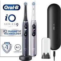 Oral-B iO Series 9 Black Onyx + 2. Handstück Rose Quartz + Aufsteckbürste + Reisetui
