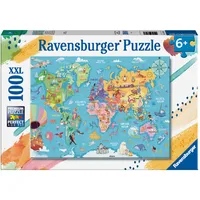 Ravensburger Weltkarten-Puzzle, 100 Teile