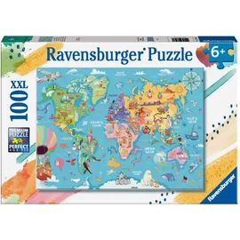 Ravensburger Weltkarten-Puzzle, 100 Teile