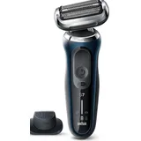 Braun Elektrorasierer Series 7 Rasierer Herren mit EasyClick Aufsatz, Elektrorasierer,4in1 Reinigungsstation,Aufsätze: 1,SmartClick-Präzisionstri... - Schwarz/Silber