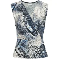 LASCANA Shirttop Damen blau bedruckt Gr.44/46