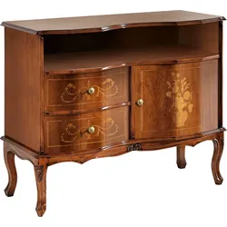 TV-Board HOME AFFAIRE "TV-Board Desenzano", braun (nuss), B:87cm H:74cm T:37cm, Holz teilmassiv, Sideboards, Breite 87 cm