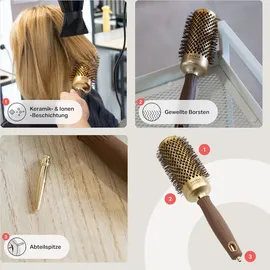 Olivia Garden Expert Blowout Shine gewellte Borsten 45 gold & braun 1 Stück