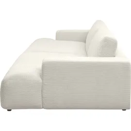 Musterring Lucia Big Sofa Cord 2-Sitzer Weiß