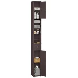SoBuy Hochschrank 20 x 180 x 20 cm Braun MDF