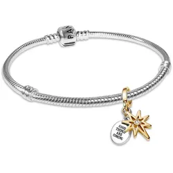 Pandora 68602 Damenarmband Geschenk-Set Nordstern Zweifarbig, 21 cm