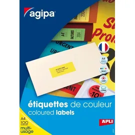 Agipa Adressetiketten 100766 Neongrün 70 x 35 mm 1 Stück