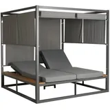 MCW Lounge-Gartenliege M63 Hellgrau