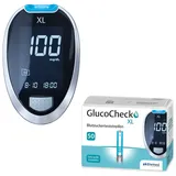 GlucoCheck XL Set [mg/dl] mit 60 Teststreifen zur Kontrolle des Blutzuckers 1 mg