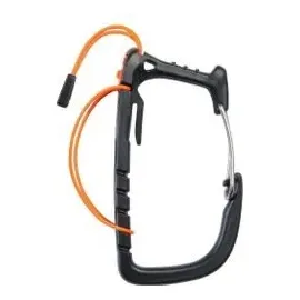 Petzl Eisschraubenholster Kletterausrüstung Schwarz/Orange