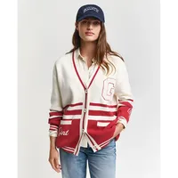 Gant Varsity Strickjacke - Cream - L