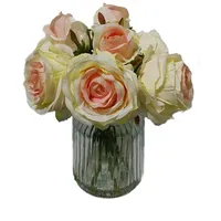 Hti-Living Rosen in Vase Kunstblume Flora