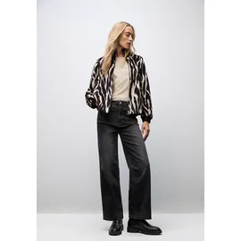 STREET ONE Fake Fur Zebra Blouson deep roast brown 36